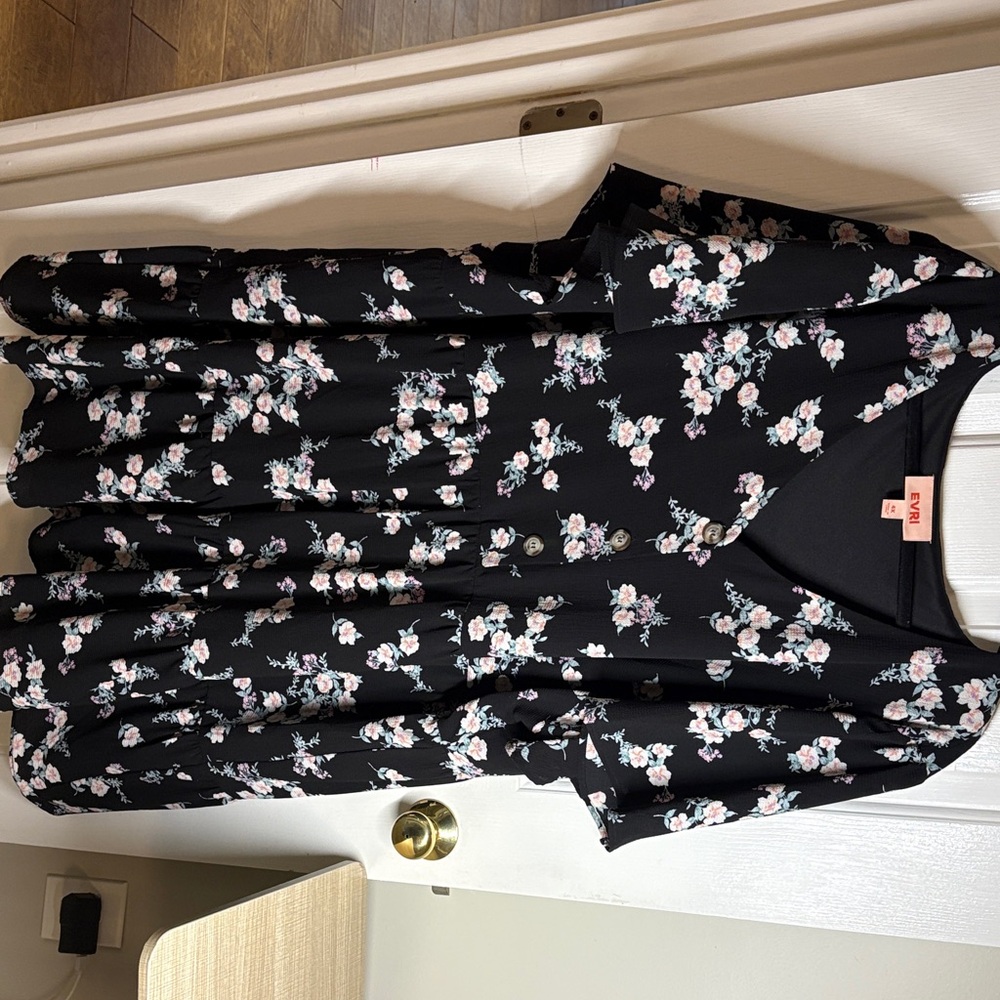 Floral Black Dress